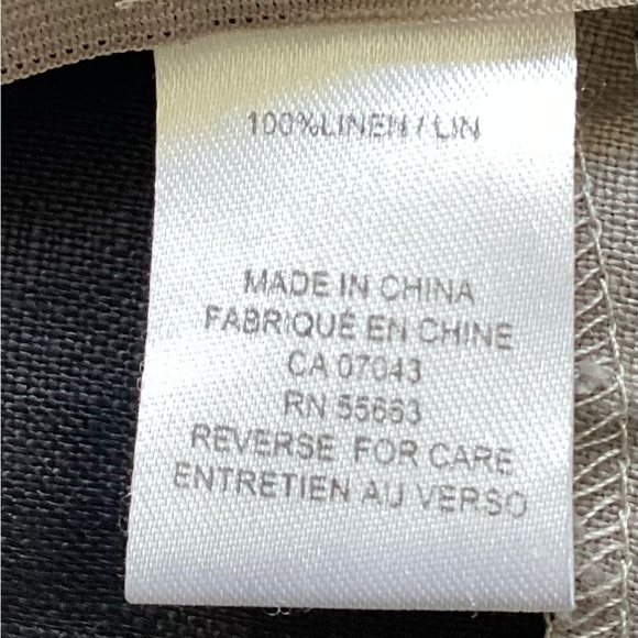 Linen black and beige wide stripe A-line skirt. - Picture 4 of 6